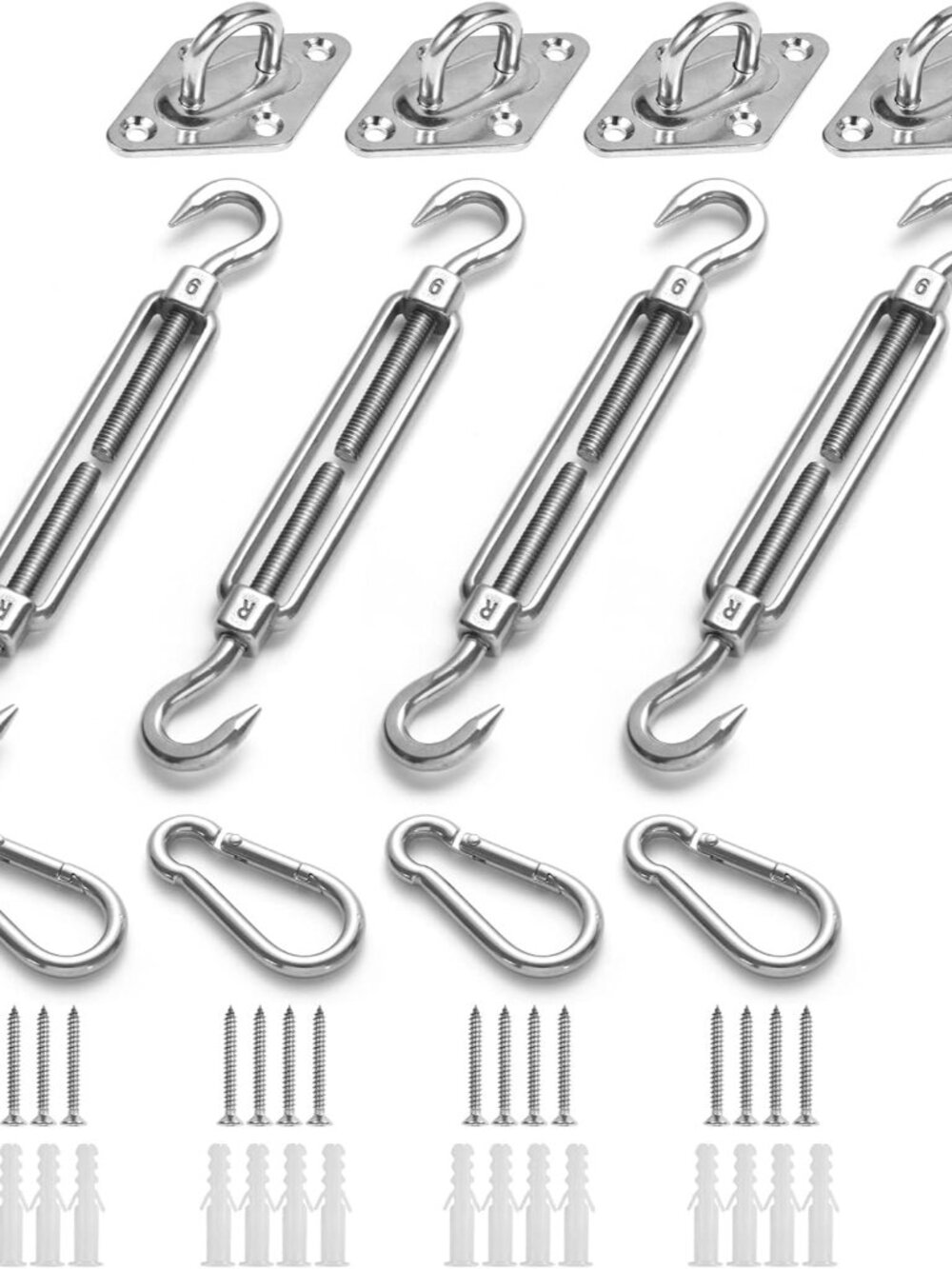 Sun Shade Sail Hardware Kit 6 Inch 304 Stainless Steel